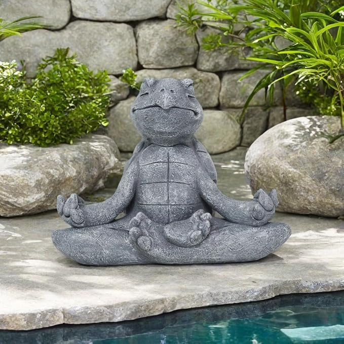 Meditating Turtle Statue Buddha, Zen Turtle, Zen Garden Turtle Figurines for Home and Garden Decor, Turtle Decorations Gift Ideas for Desk Office Bedroom Outdoor Yard Lawn (Turtle)