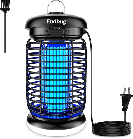 Endbug Bug Zapper, Bug Zapper Outdoor Indoor with LED Light, Electric Mosquito Zapper Fly Zapper, Waterproof Mosquito Killer Insect Zapper Fly Trap for Outside Patio Garden Backyard Home, Plug in