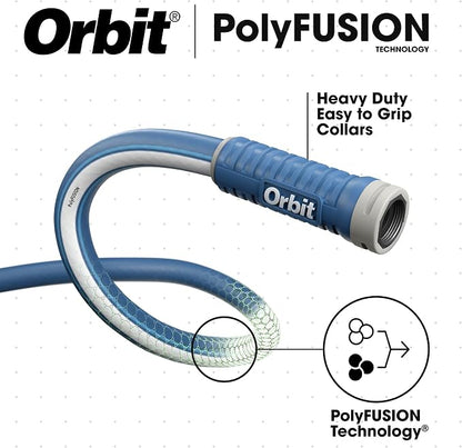 Orbit 22005 Polyfusion Garden Hose - Heavy-Duty Water Hose (50-Foot x 5/8-Inch) (Pack of 4)