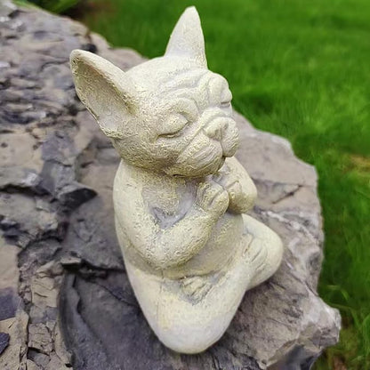 Meditating Dog Statue Buddha - Dog Statue Zen Yoga Relaxed Pose Buddha Meditation Figurine for Flower Beds Indoor Outdoor Lawn Garden Decor Sculpture Home Furnishings