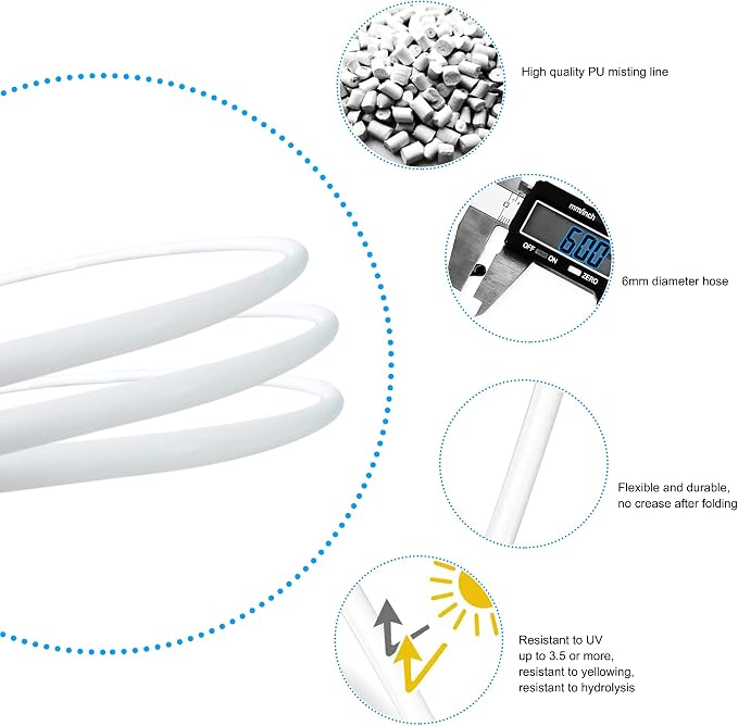 Mister System for Outside Patio, White Misting Kit for Backyard, 65Ft (20M). Outdoor Cooling Mist for Outside Garden, Deck, Umbrella, Canopy, Pool, Porch,Greenhouse, Trampoline Sprinkler, Kids, Park