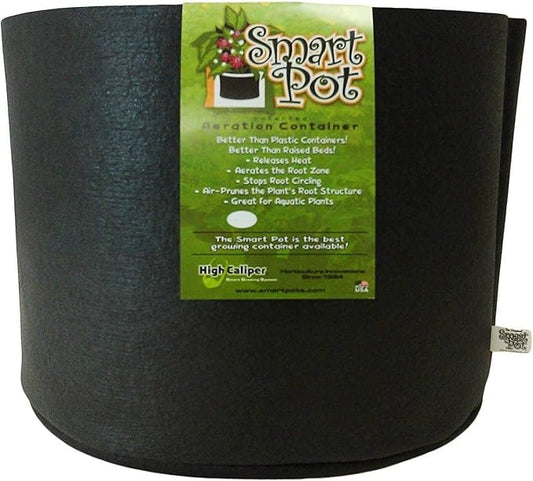 Smart Pots 200-Gallon Smart Pot Soft-Sided Container, Black