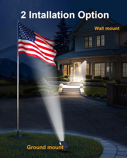 4 Pack Solar Spot Lights Outdoor Waterproof, 20 LEDs Bright Landscape Spotlights Dusk to Dawn, Cool White Adjustable Uplights for Yard Tree House Garden Wall Pathway, IP65