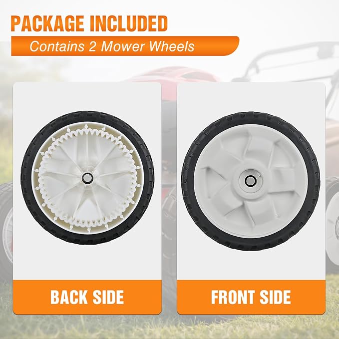 Yesker Lawn Mower Drive Wheels Replacement 8 Inch 119-0311, Stens 205-360 Assembly, Toro Lawnmower Front Wheels Compatible with 20001 20330 20331 20339 20350 and More, 2-Pack