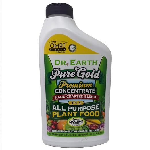 Dr. Earth Pure Gold All Purpose Liquid Plant Food 24 oz Concentrate