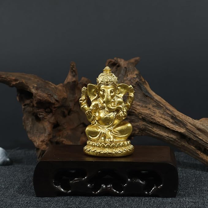 Lord Ganesha Buddha Statue - Elephant God Sculptures Ganesh Figurines | Man-made Stone Home Garden Buddha Decoration Statues