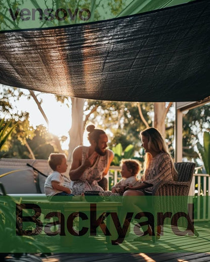 vensovo 70% Sunblock Shade Cloth Net Black Resistant - 6.5x6.5 Ft Garden Shade Mesh for Plant Cover, Greenhouse, Chicken Coop, Kennels, Tomatoes Plants