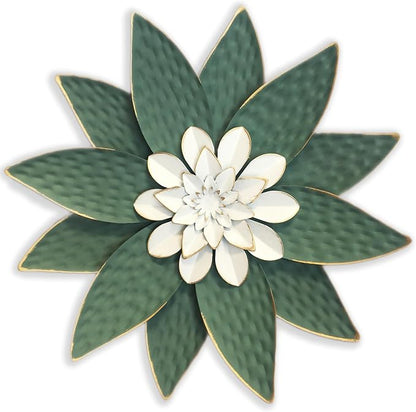 Metal Flower Wall Art Decor,10" Rustic Modern Antique Floral Sculpture, Distressed Iron Wall Hanging Home Decoration Accent Artworks for Indoor Kitchen Bedroom Living Office Outdoor Garden Patio | Floral Sculpture, Distressed Iron Wall Hanging Accent A...