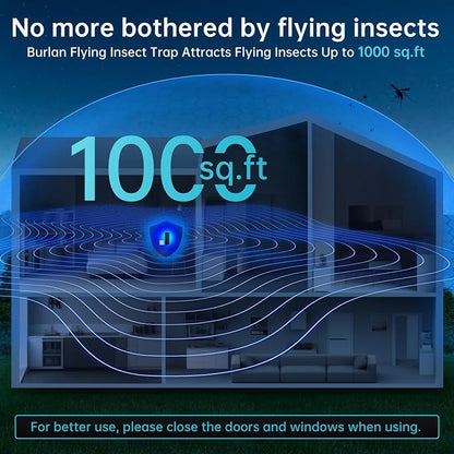 Fruit Fly Traps Indoor for Home: Plug in Mosquito Bug Zapper Gnat Moth Catcher with 9W Night UV Light, 2 Devices 20 Sticky Glue Board Refills for Indoors Flying Insect Trap