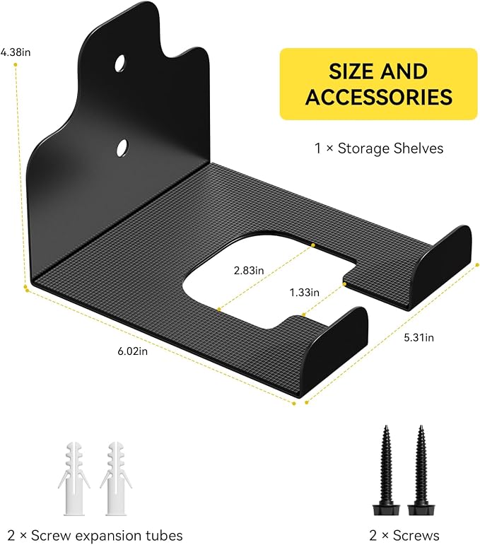 JNIHEEP Garage Organizer Trimmer Rack, Garden Power Tool Hanger Weed Whackers Holder Wall Mounted for Grass Trimmer, Hedge Trimmer, Garage Trimmer, Garden Tools,3 Pack