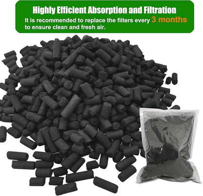 Odor Absorbing Carbon Refills for Fylecen Kitchen Smart Compost Bin | Replacement Activated Charcoal Filters Compatible with Fylecen Electric Kitchen Compost Filter, Kitchen Odor Absorbing Pack