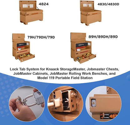7286-1PK Lock Tab System for Knaack Tool Box | For Knaack StorageMaster Jobmaster Chests and Jobmaster Cabinets -2 Pack