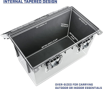 Sheffield XL Ammo Box Made in USA, Stackable Lockable Ammo Storage Box | 2 Pack Lockable Storage Box, Water and Dust Resistant Dry Box, Secures Hunting Gear, Gun Accessories, Supplies, and Bullets