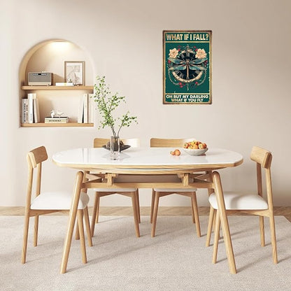 Vintage Metal Sign What If I Fall Oh But My Darling What If You Fly Tin Sign Funny Walll Decor for Bar Kitchen Pubs Cafe Home Garage 12×8 Inch