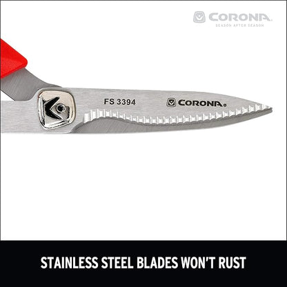 Corona Tools | ComfortGEL Floral Scissors | Stainless Steel Garden Shears for Flowers & Stems | FS 3394,Red