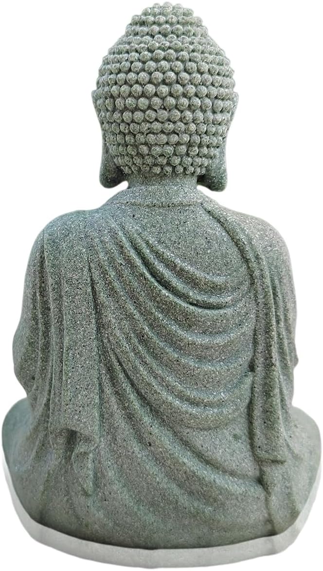 livelyfish Asian Stone Buddha Figurines for Aquarium Zen Garden Fish Tank Statue Decorations Mini Stone Buddha Zen Garden Sculptures Decor,Gift