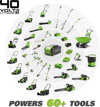 Greenworks 40V (120 MPH / 500 CFM) Cordless Axial Blower with GK0A00 Universal Gutter Kit