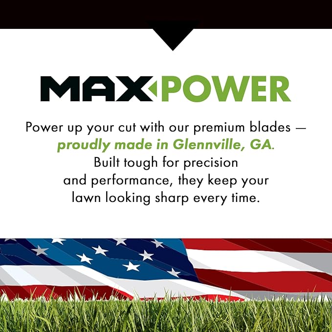MaxPower 561153B USA Made 3 Blade Mulching Set | For Many 48" Cut Exmark Mowers Replaces OEM #'s 103-6391, 103-6391-S, Windsor 50-1936