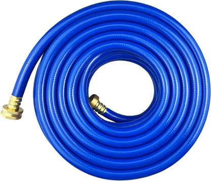 Darnassus PVC Garden Hose 1/2 Inch Green Heavy Duty Water Hose with Solid Brass Fittings,No Leaking, Flexible,for outdoors,Lawns,Patio (50 FT, Blue, Brass Fittings)