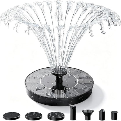 AISITIN Solar Fountain Pump with 6 Nozzles, 2026 Solar Bird Bath Fountains, Upgraded Floating Solar Water Fountain for Garden, Pond, Pool & Outdoor