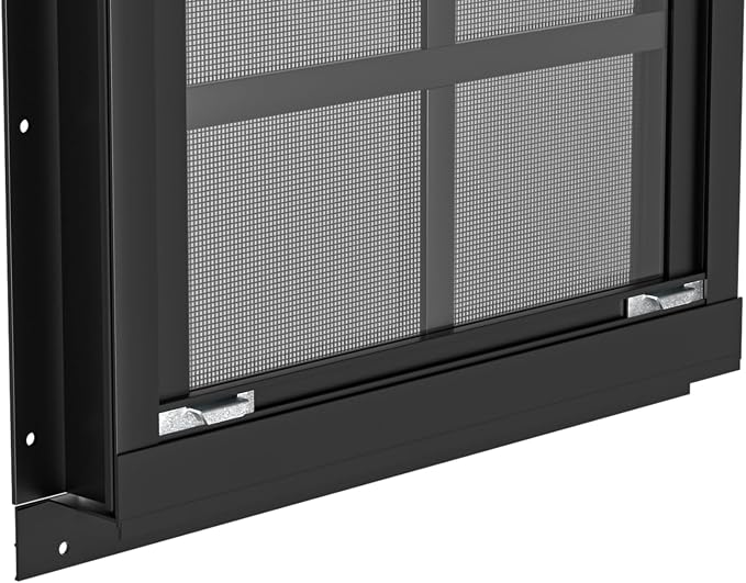 2 Pack Shed Windows 14" W x 21" H Flush Mount, Black Household Windows for Playhouses, Barns, Chicken Coop