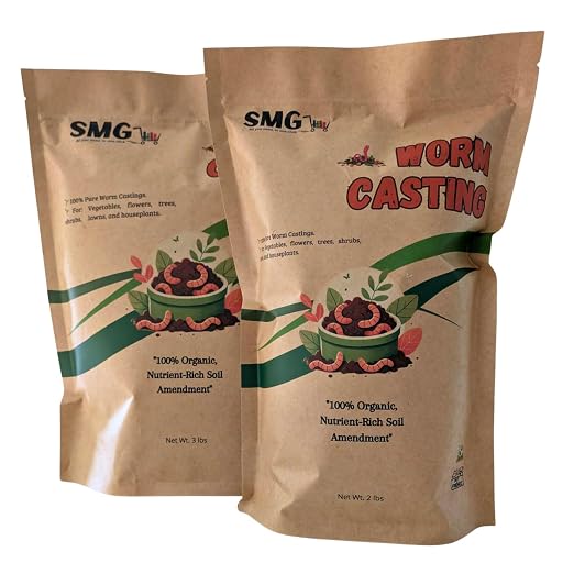 SMG Organic Worm Castings 3 lbs – 100% Pure Earthworm Compost, Nutrient-Rich Organic Soil Amendment for Indoor Plants, Vegetables, Flowers & Garden Use