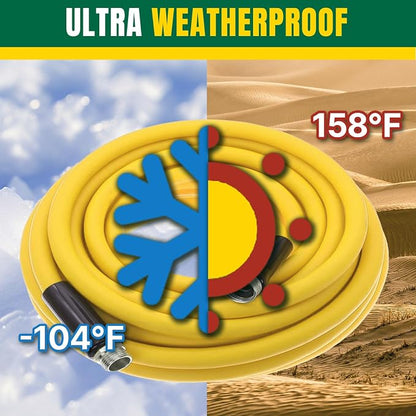 T TOVIA 30 ft Garden Hose x 5/8 in,All Weather Hybrid Water Hose,Lightweight,Kink Free.Flexible Garden Hose with 3/4'' Aluminum Fittings,Watering Equipment for Outdoor, Backyard, Lawn