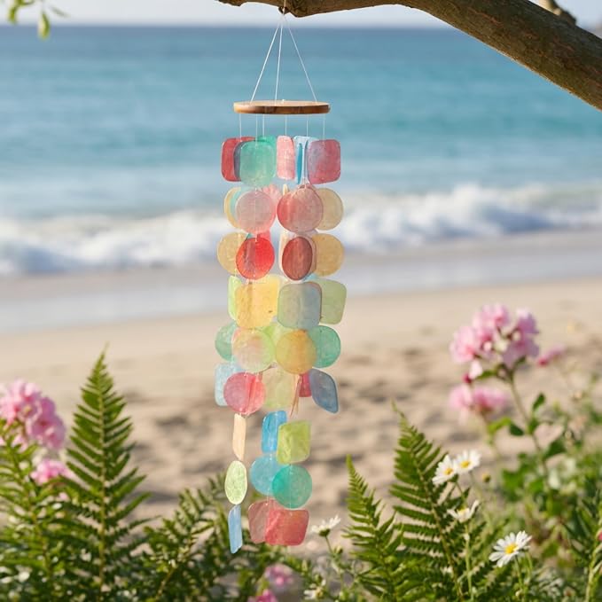 Solange & Frances Rainbow Wind Chimes for Outside. Colorful Windchime Outdoors, Wind Chimes House Decor. Unique Birthday Gifts for Women, Gifts for Mom, Gift for Men