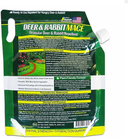 Nature's MACE Deer and Rabbit Mace, Deer Repellent for Plants, Repel Deer from Your Garden, Flowers, Yard, Protect Plants Fast, Deer Deterrent, Create a Deer Free Barrier, Pet & Plant Safe, 2.5 lb