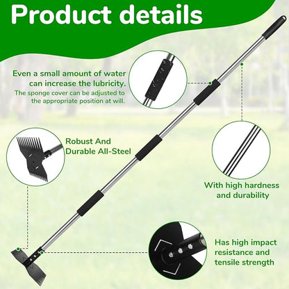 Garden Tools,Weeder Tool,63" Weed Puller Tool with Long Handle,Easy Weeding Without Bending or Squatting Down,Weeding Tools Suitable for Farm Planting and Gardening(Black 24 Claws)