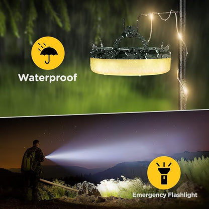 OGERY 3-Pack Camping String Lights, 32.8FT Rechargeable Lights