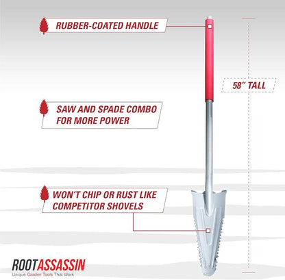 RA-003 58-Inch Straight Shaft Carbon Steel Shovel