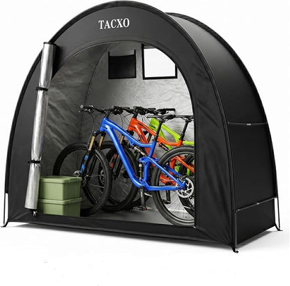 Bike Storage Shed Tent,Bike Cover Waterproof Outdoor Storage Shed with 210D Oxford Fabric PU4000 for 2-3Bikes,Portable Bicycle Shelter for Motorcycle,Garden Tools,Lawn Mower
