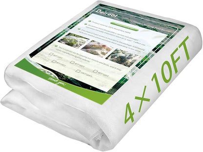 Garden Netting & Plant Netting, 4'x10' Fine Mesh Plant Protection Barrier, Garden Net Covers for Raised Beds, Mesh Fencing & Tree Net Bags, Protect Vegetables, Fruits, Plants & Flowers