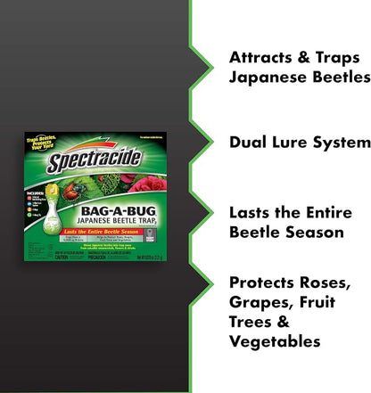 Spectracide Bag-A-Bug Japanese Beetle Trap, Dual Lure System 12 count