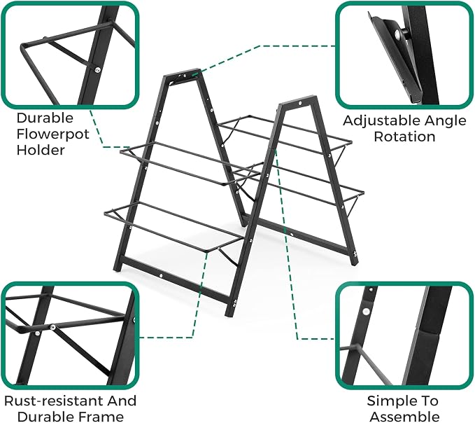 Raised Garden Planter Bed, Tiered Planter Stand with 5 Boxes, 25" Long*30" Wide*31" Tall, Vertical Raised Garden Bed for Herbs, Flowers, or Vegetables in Patio Balcony Indoor Outdoor