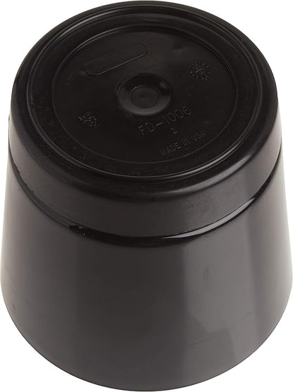 Novelty Majestic Full Depth Round Cylinder Pot, Glossy Black, 6-Inch (10068) (Pack of 3)