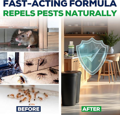 Peppermint Insect & Pest Control Best Value Concentrate - Repels Insects & Pests for Home, Indoor, Outdoor, Garden - Maximum Strength Concentrate (Makes Half Gallon RTU) 4 oz