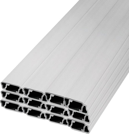VEVOR Greenhouse Spring Wire and Lock Channel 40 Packs, 6.56 ft PE Coated Aluminum Alloy Bundle Kit, Plastic Poly Film or Shade Cloth Attachment w/Screws, Silver
