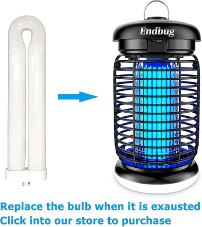 Endbug Bug Zapper, Bug Zapper Outdoor Indoor with LED Light, Electric Mosquito Zapper Fly Zapper, Waterproof Mosquito Killer Insect Zapper Fly Trap for Outside Patio Garden Backyard Home, Plug in
