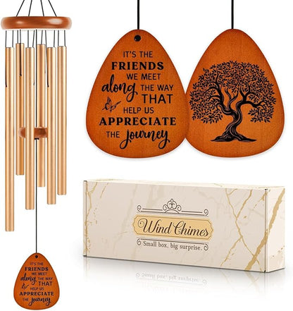 SteadStyle Friendship Gifts for Women, Wind Chime for Best Friends, Friend Gifts for Men - Wonderful Friendship Presents for Special Women BFF Wind Chimes for Outside Garden Patio Backyard