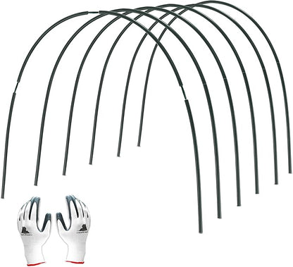 Gardzen Garden Hoops for Raised Beds Greenhouse Hoops, DIY Kit for Row Cover Garden Netting, All Season Plant Protection, 24 Pcs
