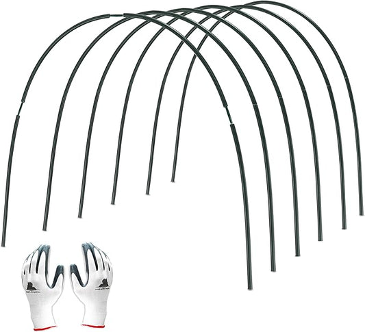 Gardzen Garden Hoops for Raised Beds Greenhouse Hoops, DIY Kit for Row Cover Garden Netting, All Season Plant Protection, 48 Pcs