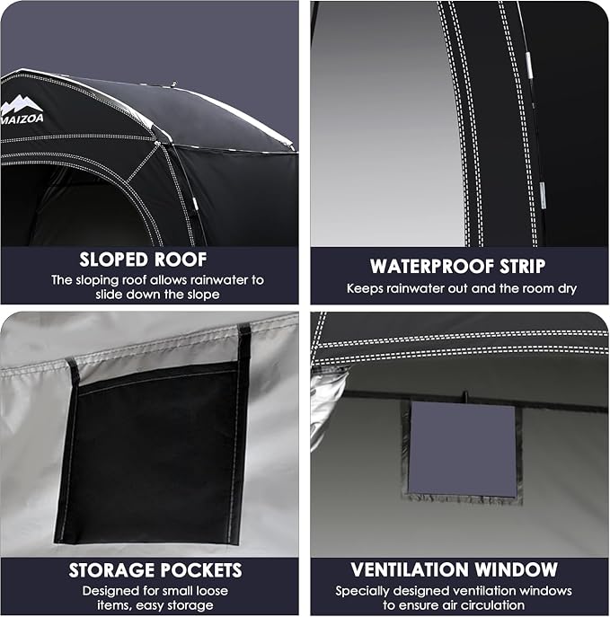 Bike Storage Tent,98*59*79 In,Outdoor Portable Storage Tent,Made of 210D Oxford Cloth PU4000mm Waterproof Fabric, Storage Shed for 2-4-6 bike,Motorcycles,Garden Tools,Lawn Mower,Various Tools