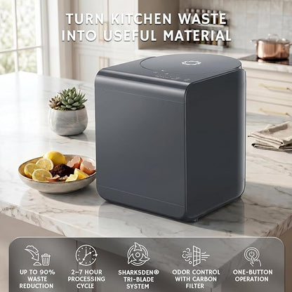 Airthereal Revive Food-to-Soil System, Odorless Countertop Electric Kitchen Composter, 1-Click Smart Operation, Powerful Sharksden Trinity Blade to Cycle Food Waste into Earth Nutrition