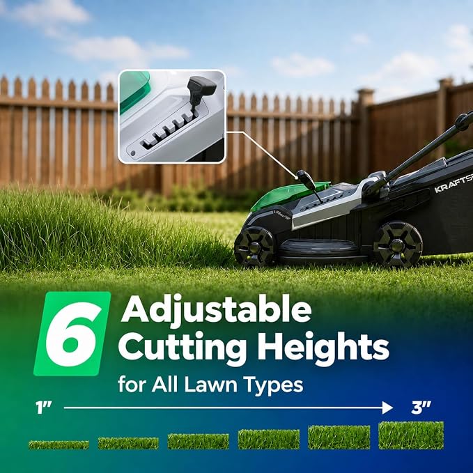 18" Cordless Lawn Mower, 40V Electric Lawn Mower with 2x8.0Ah Batteries & Charger, Brushless Motor, 50L Grass Bag, 2-in-1 Mulching & Bagging, 6-Position Height Adjustment