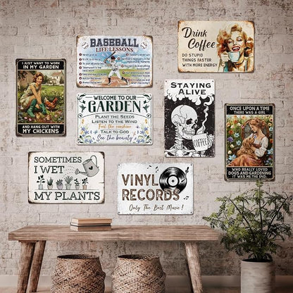 Funny Garden Decor Metal Sign - 12" x 8", Outside Signs, Gifts for Gardener, Plant Lover