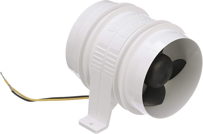 Attwood Turbo 4000 In-Line Bilge Blower 4 Inch 12V | High-output airflow supports efficient bilge ventilation and safety