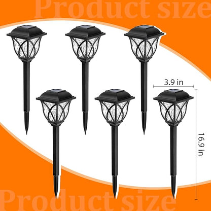 GIGALUMI Solar Lights Outdoor Waterproof, LED Solar Garden Lights, Outdoor Decorations, Garden Decor for Yard, Patio, Landscape, Planter, Walkway