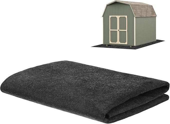 M METERXITY 3 mm Thickened Outdoor Storage Shed Mat, 3x5 ft Waterproof Shed Flooring Mat for Patio Furniture Floor Protecting from Wear/Liquid/Dust/Oil, Non-Slip Felt Rubber Rug Pad [Grey]
